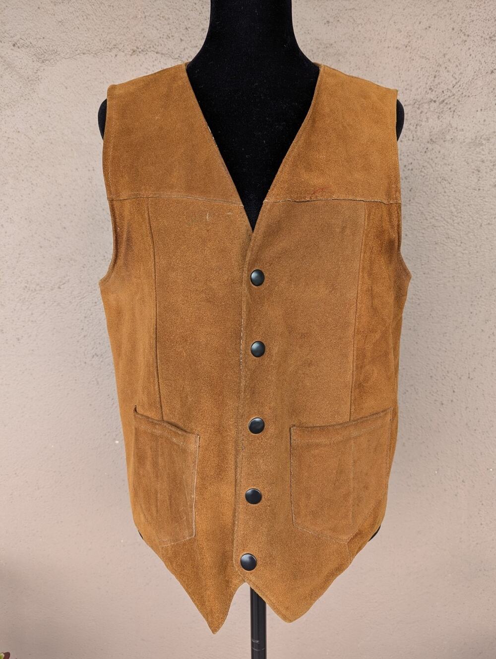 💜Vintage 1970s Joo-Kay Brown Suede Western Vest 38